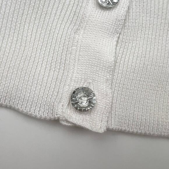 NWT CZ Carolina Zaph White Cardigan Sweater - Picture 2 of 8